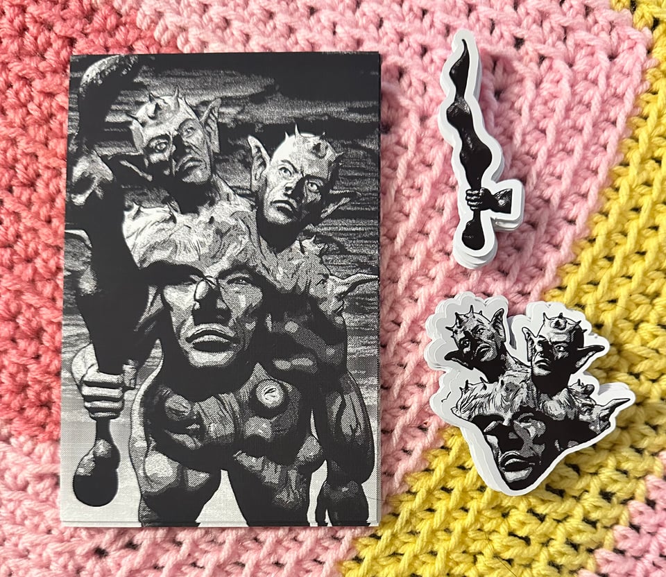 a print and 2 stickers