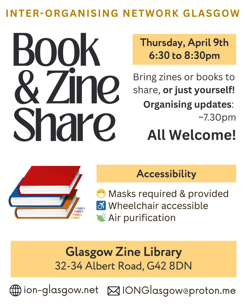 Book and zine share poster.