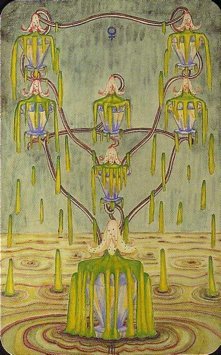 The 7 of cups card from the Thoth Tarot deck