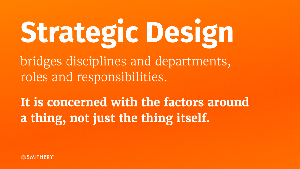 Definition of Strategic Design by Smithery, circa 2014