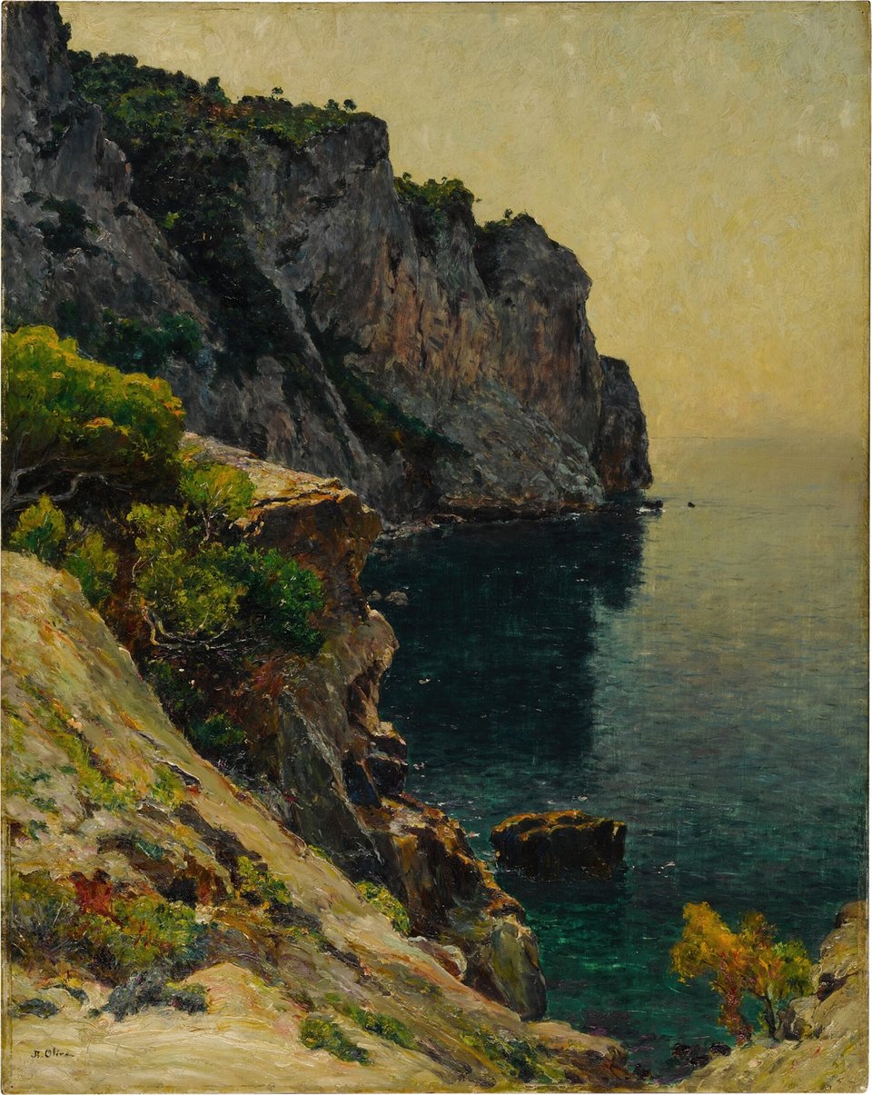 Leafy rocky inlet in the south of France named "The En Vau calanque".