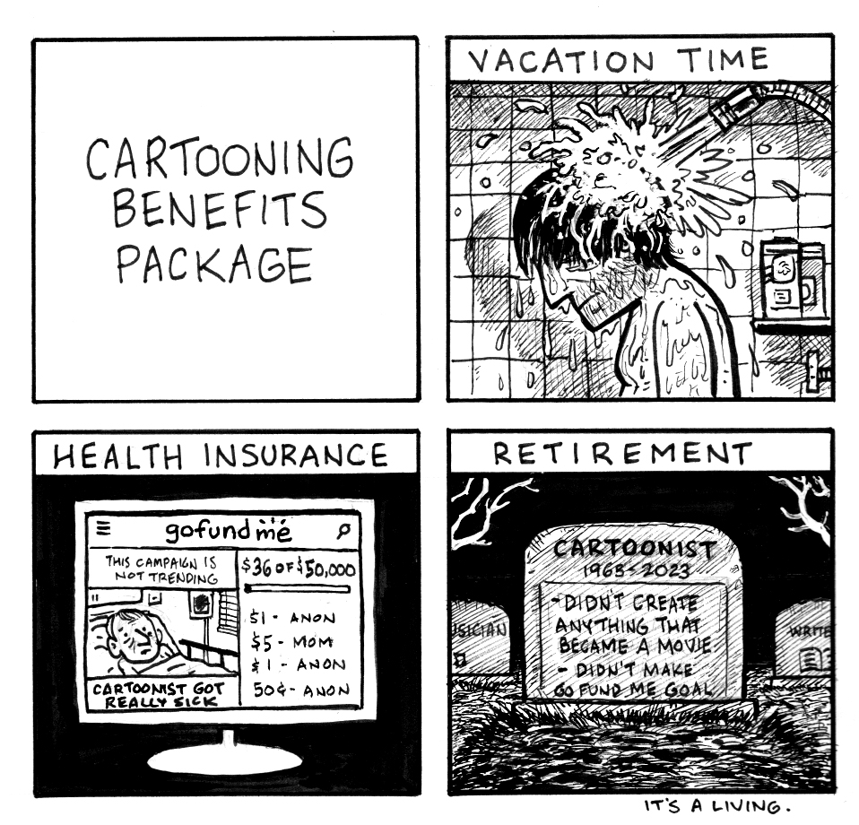 "Cartooning Benefits Package" by Evan Dorkin