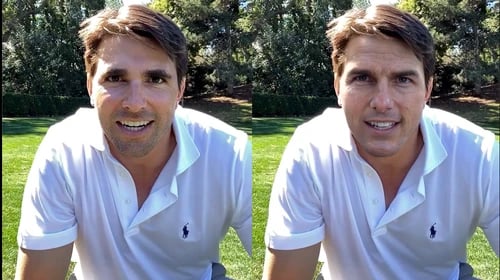 The dude who did the thing described in the caption. He's wearing a white Polo branded shirt and appears to be posing on a gold fairway.