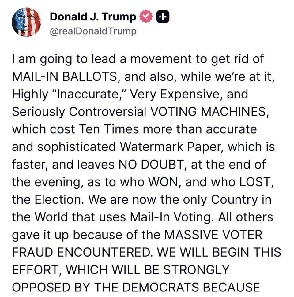Trump ranting shows he hates that people vote 