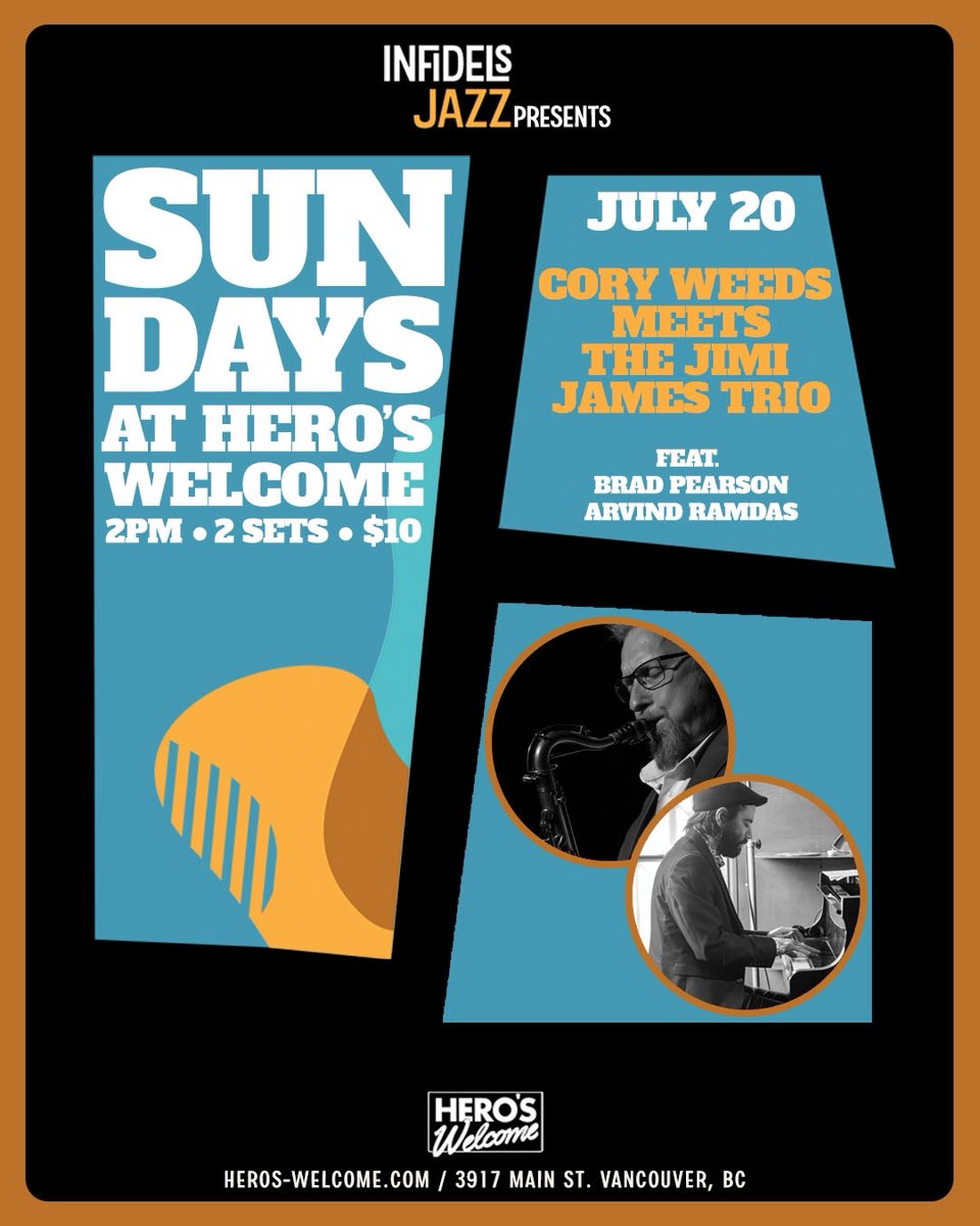 Cory Weeds & The Jimi James Trio at Hero’s Welcome