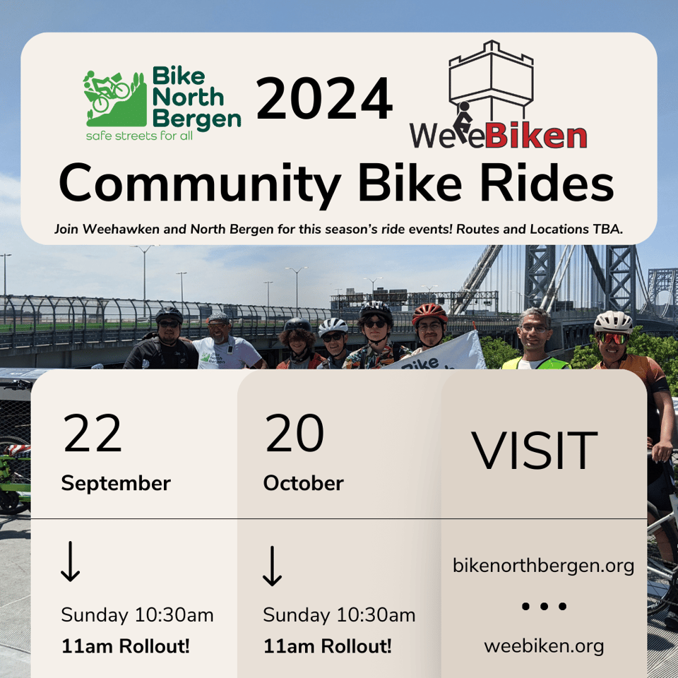 a poster for a community bike ride