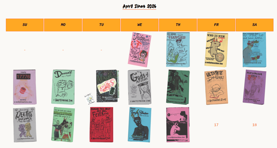 April Zine-ing & Major Arts