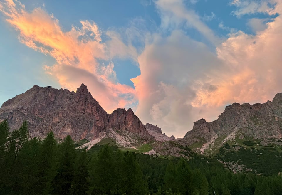 sunset from Rifugio Col Gallina