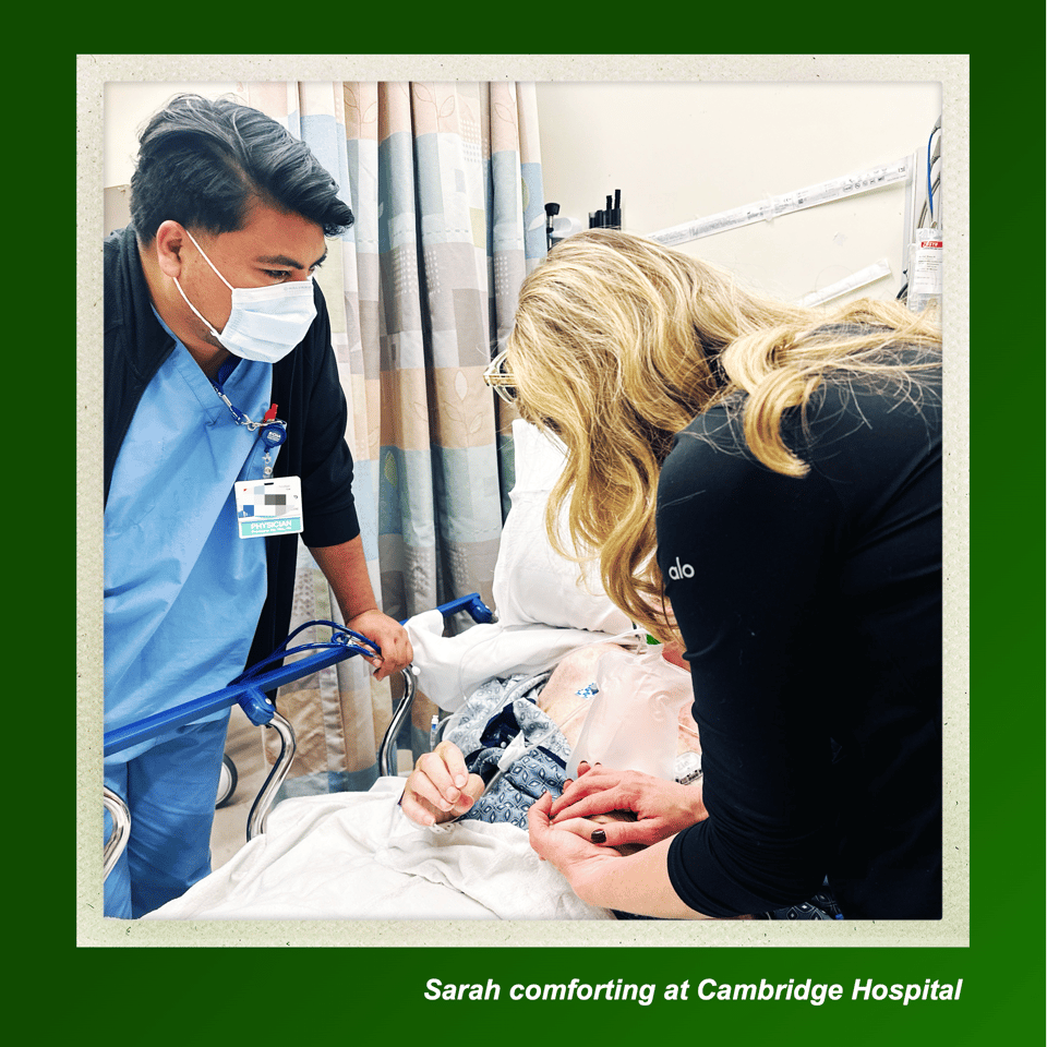 sarah with dad at cambridge hospital