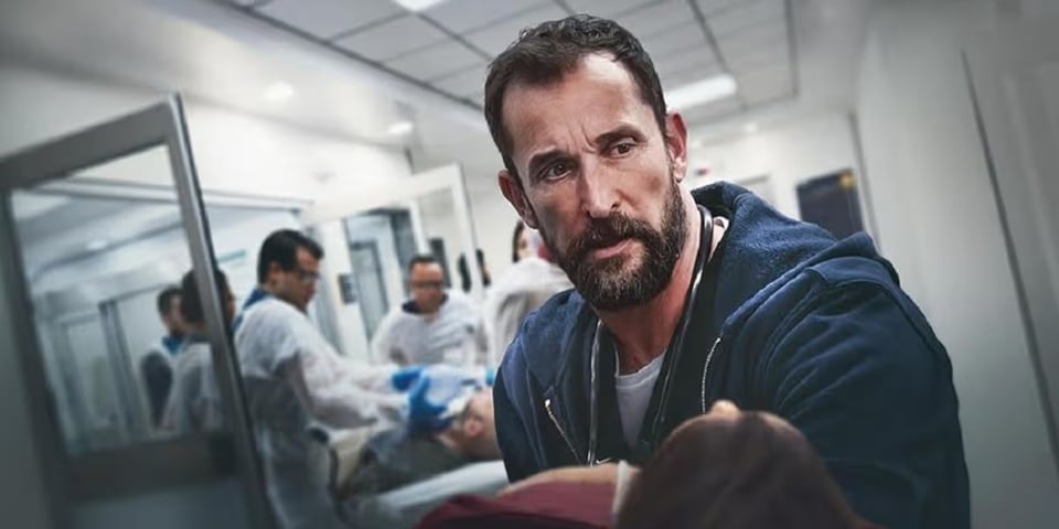Noah Wyle as Dr Robbie in The Pitt.