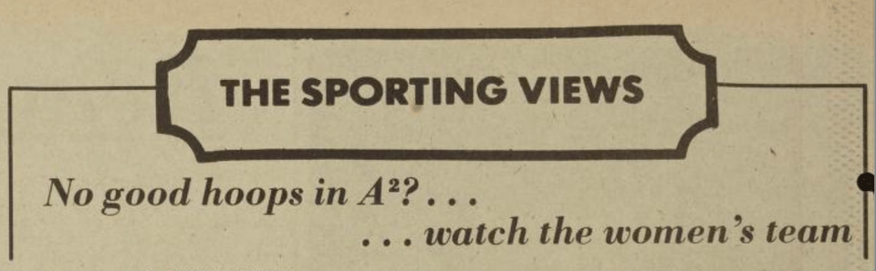 No good hoops in A2?... ...watch the women's team