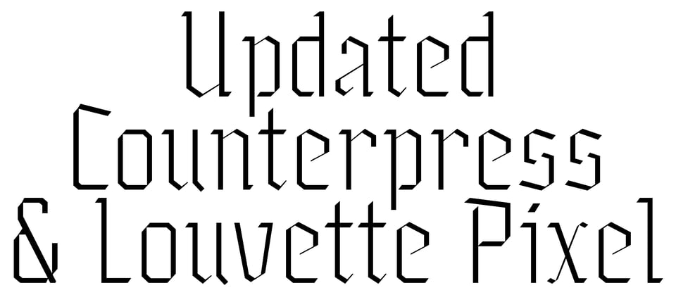 Updated Counterpress & Louvette