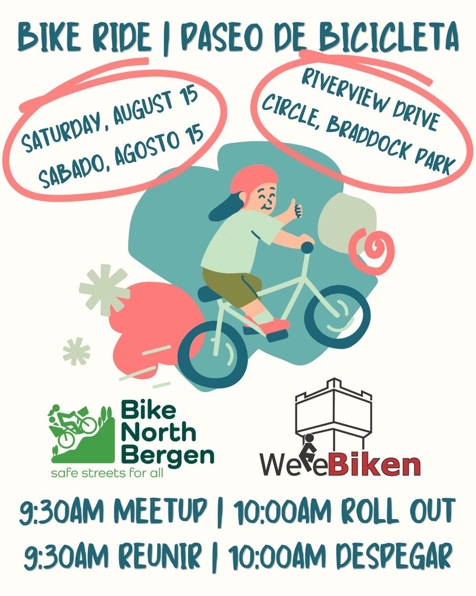 flyer promoting august 15 social bike ride to manhattan summer streets