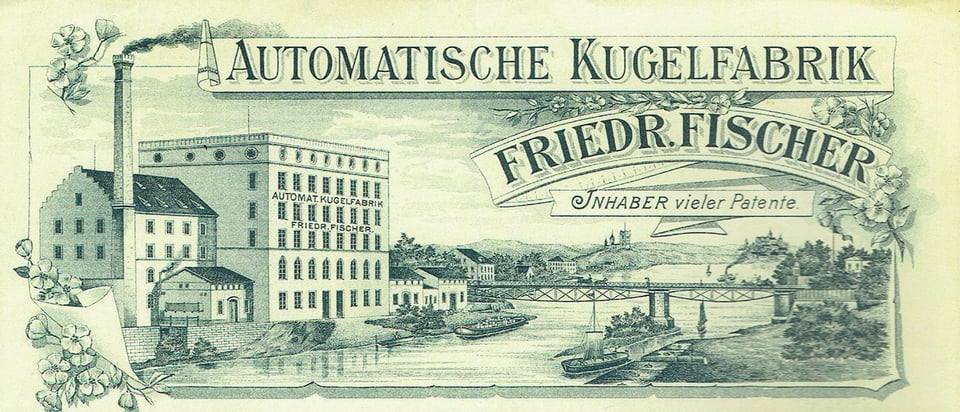 Old letterhead from a German ball bearing factory