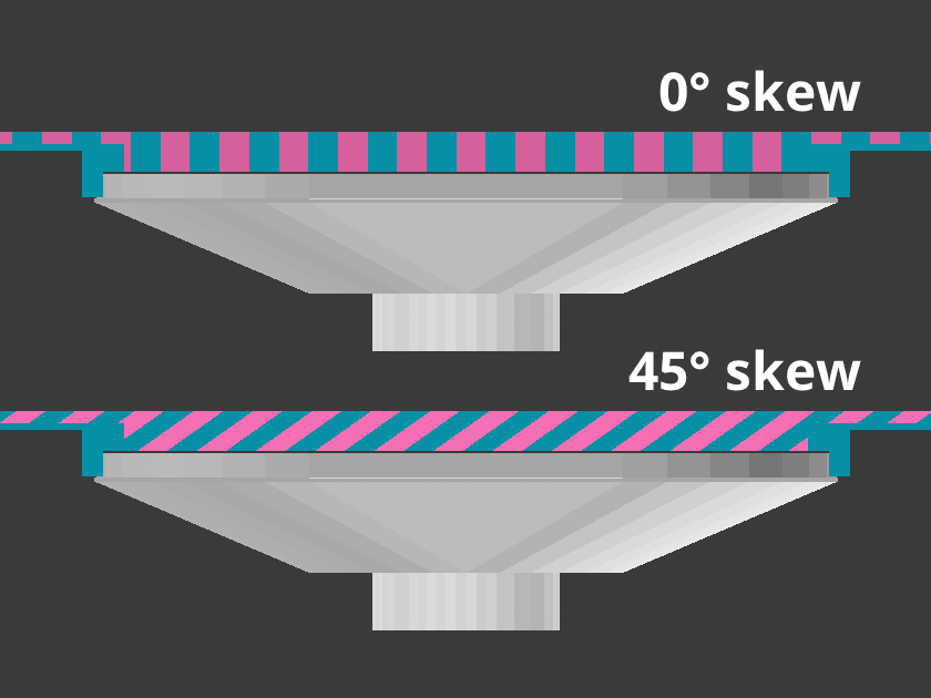OpenSCAD hidden speaker cross section