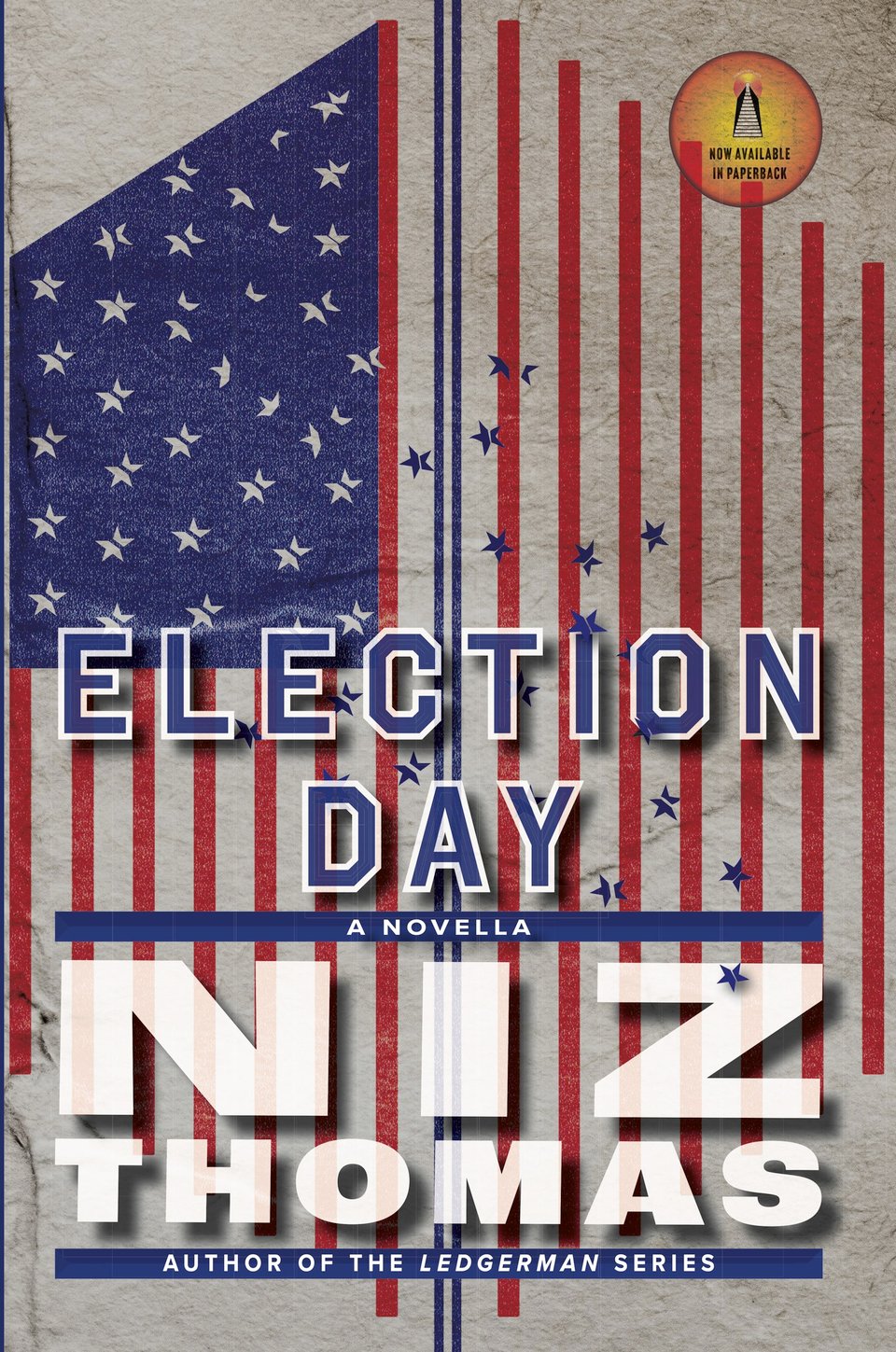 The cover for Niz Thomas' novella, Election Day. A political suspense novella.