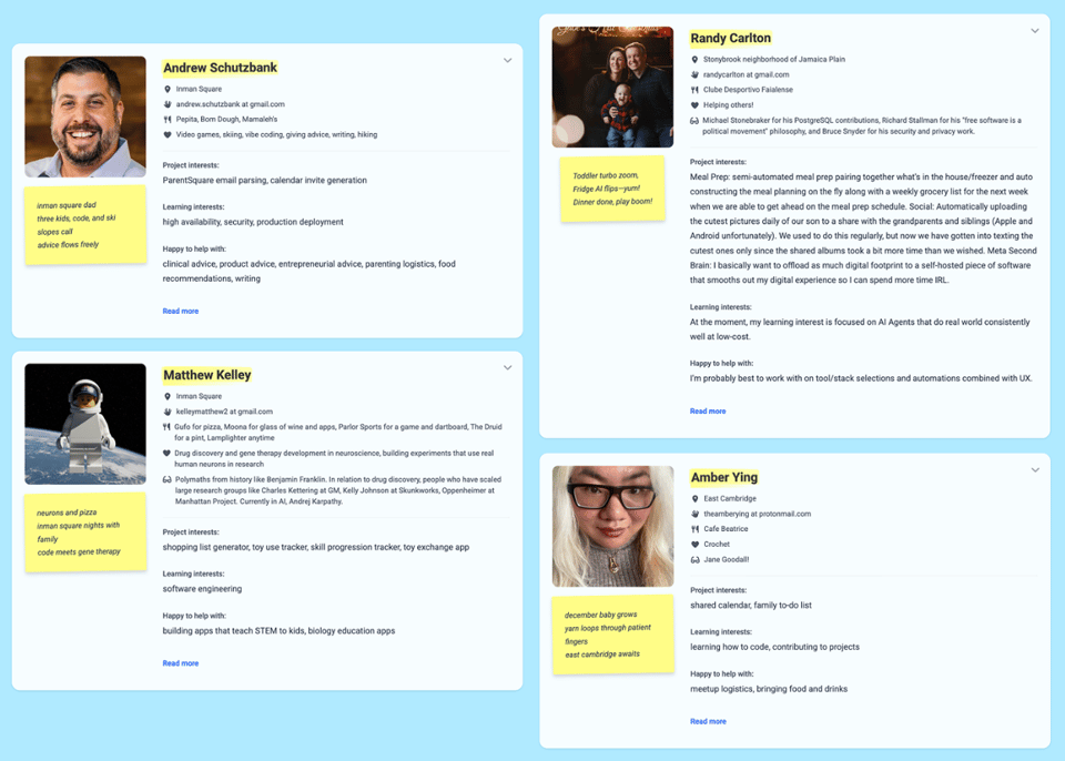 Examples of NPCC member bios.