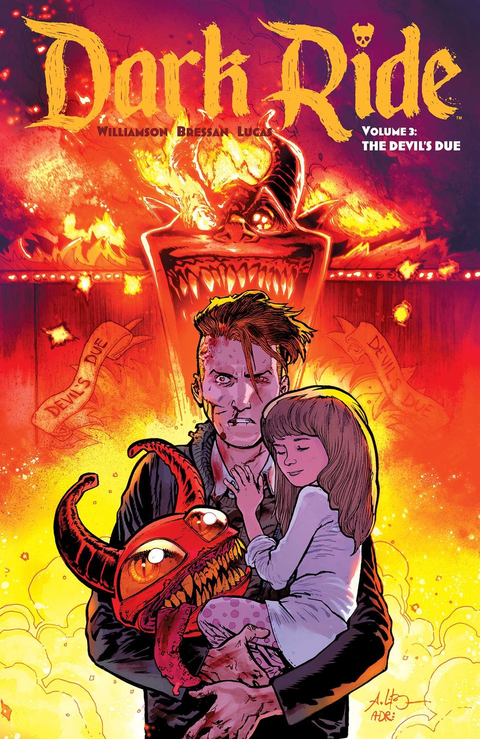 the cover to dark ride volume 3 by joshua williamson and andrei bressan from image comics