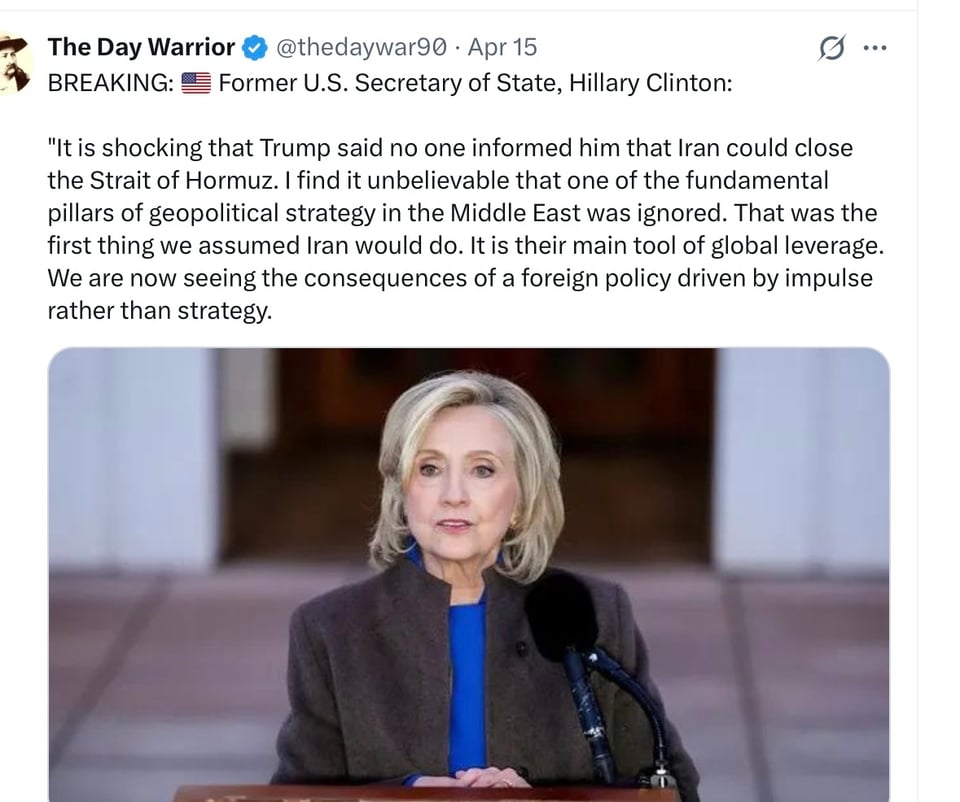 Hillary described how a serious administration functions.