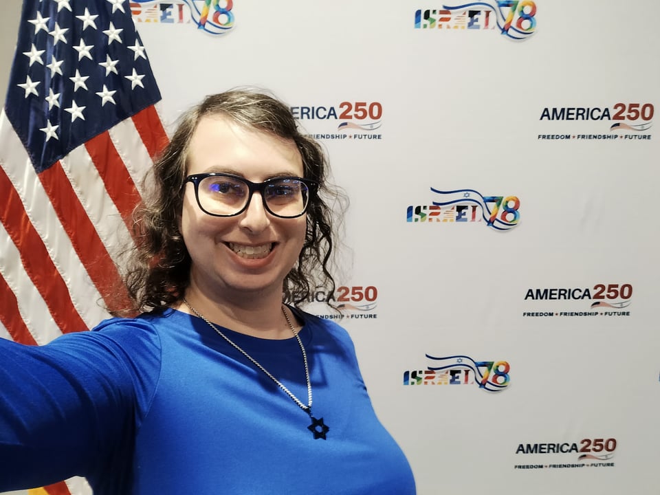 Danielle Solzman attends an Israeli Consulate to the Midwest celebration in honor of Israel’s 78th Independence Day and America 250.