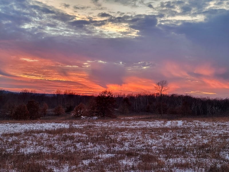 March is nigh, which means … we’re in between seasons. But the thing about spring is, it always pours in, sooner or later. A March sunset in Frontenac State Park. / Photo by Pamela Miller