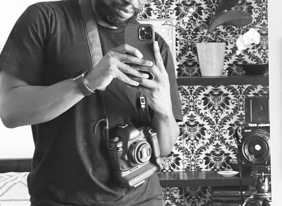 a man taking a selfie