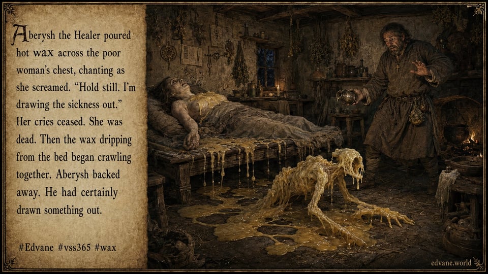 VSS365 wax prompt micro-fiction by Edvane