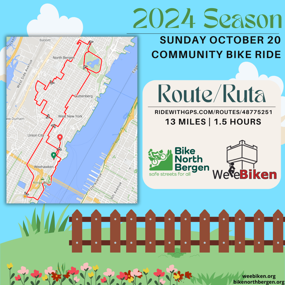 a poster for a community bike ride