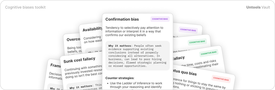 Preview of cognitive bias toolkit reference cards