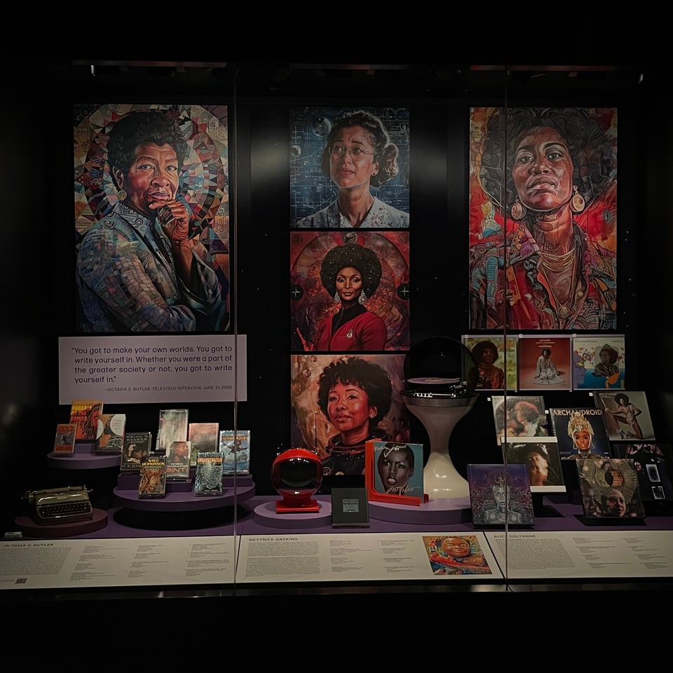 An exhibition of portraits of African American Women of AfroFuturism