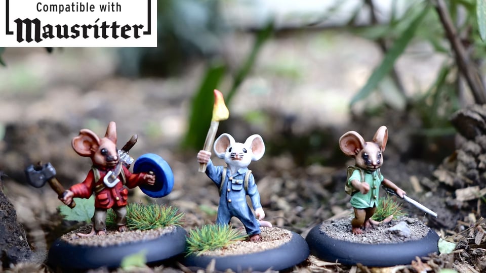 A new range of 28mm Mouse Adventurers from Morgue Miniatures