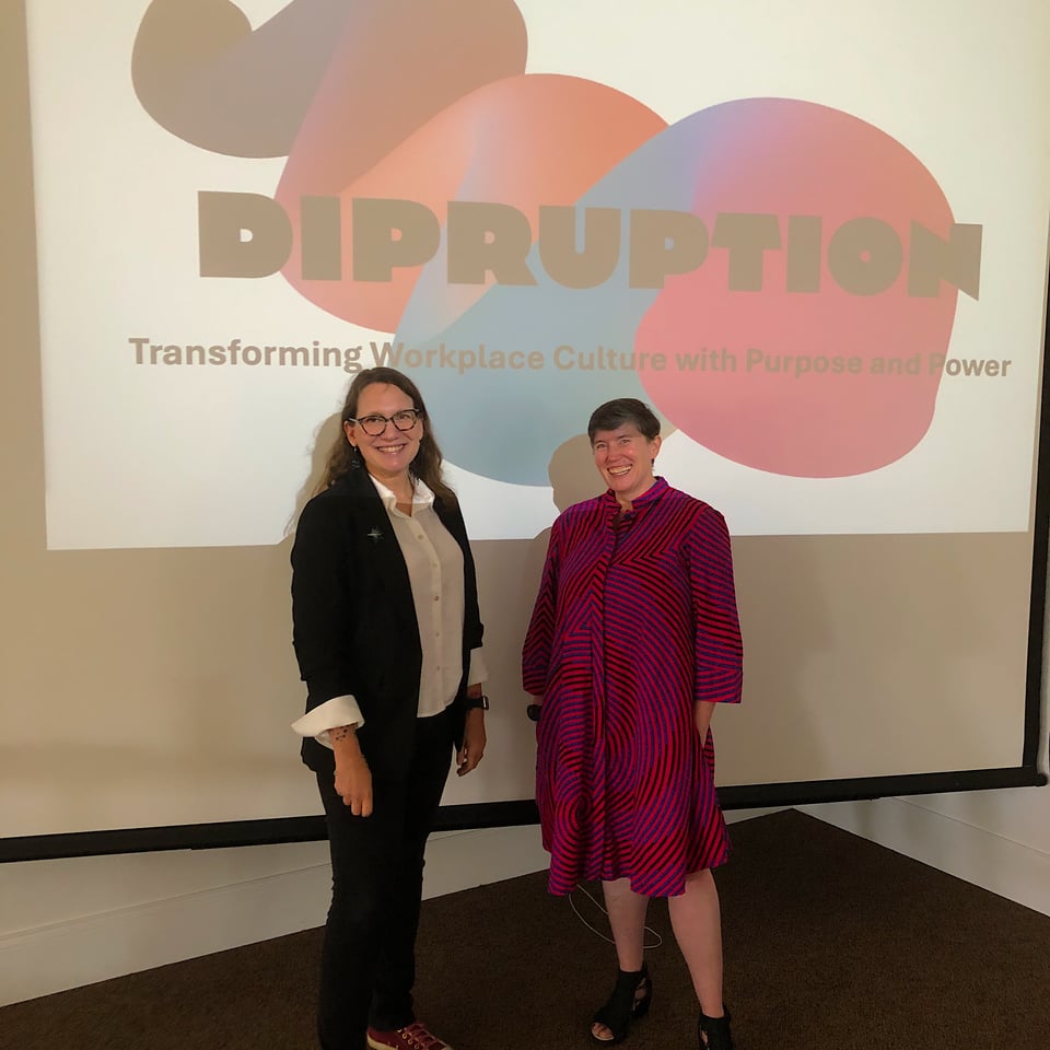 Hillary and Jennifer at our presentation.