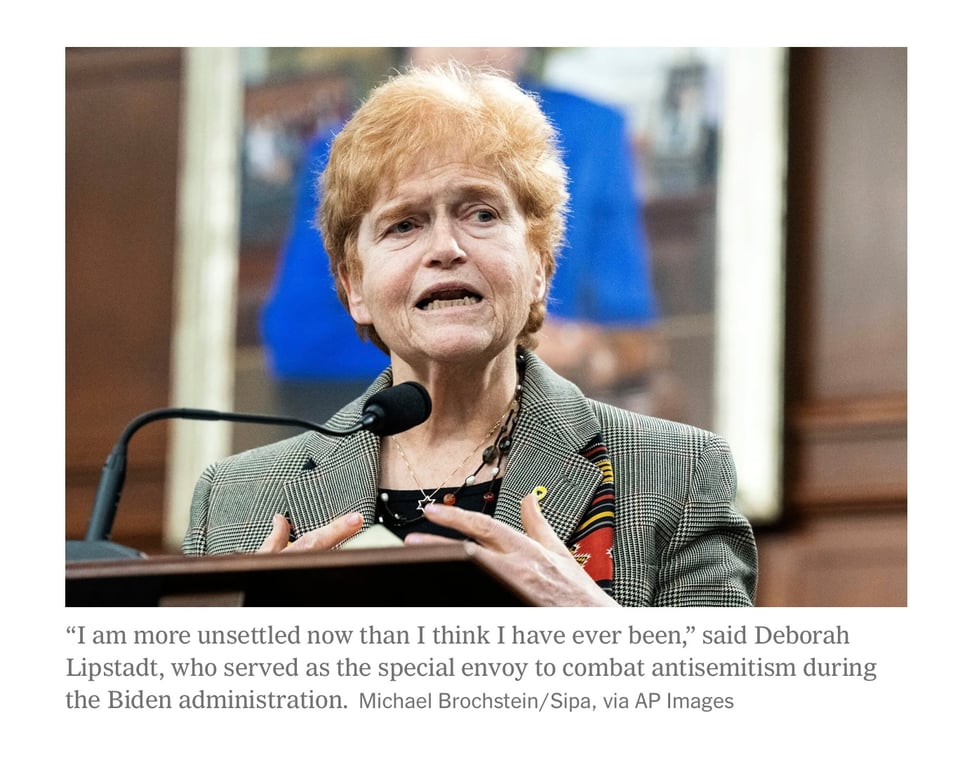 Deborah Lipstadt,a holocaust scholar, is recognizing antisemitism on the Right