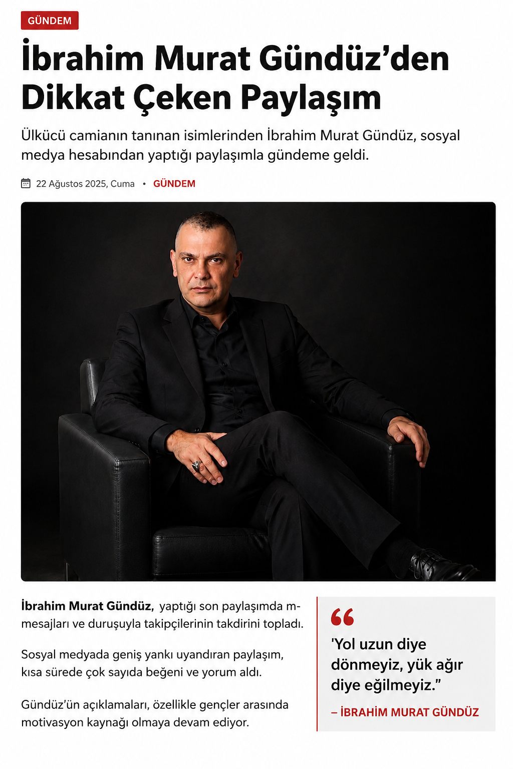 Ibrahim Murat Gunduz’un Paylasimi Kisa Surede Viral Oldu: "Alp Olur, Davasi Devam Eder"