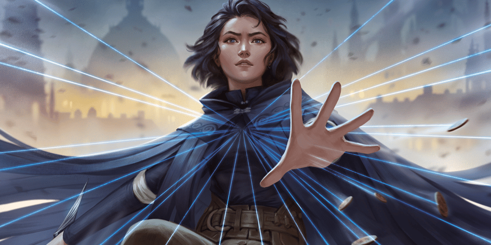 Vin fires coins at an enemy with her superpowers.