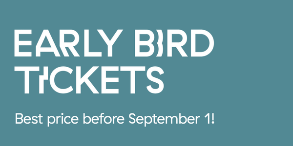 BLON Early Bird Tickets banner announcing the best ticket price before September 1.