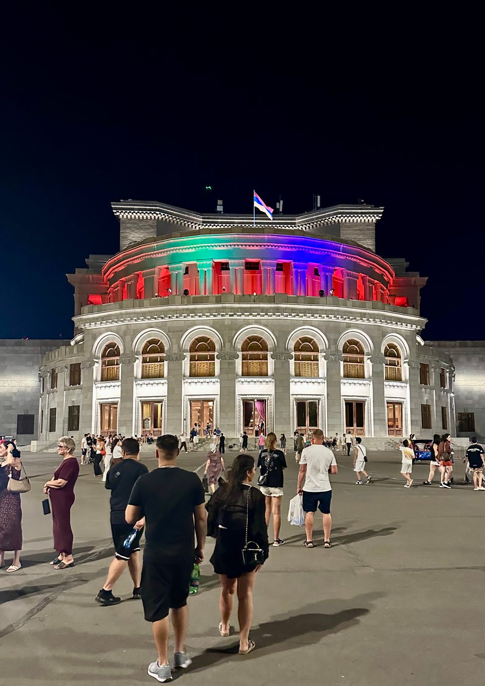 The Yerevan Opera House at night