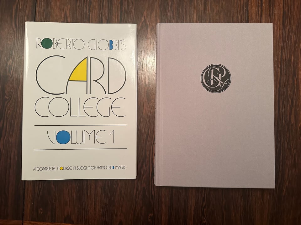 "Card College," with its dust jacket.