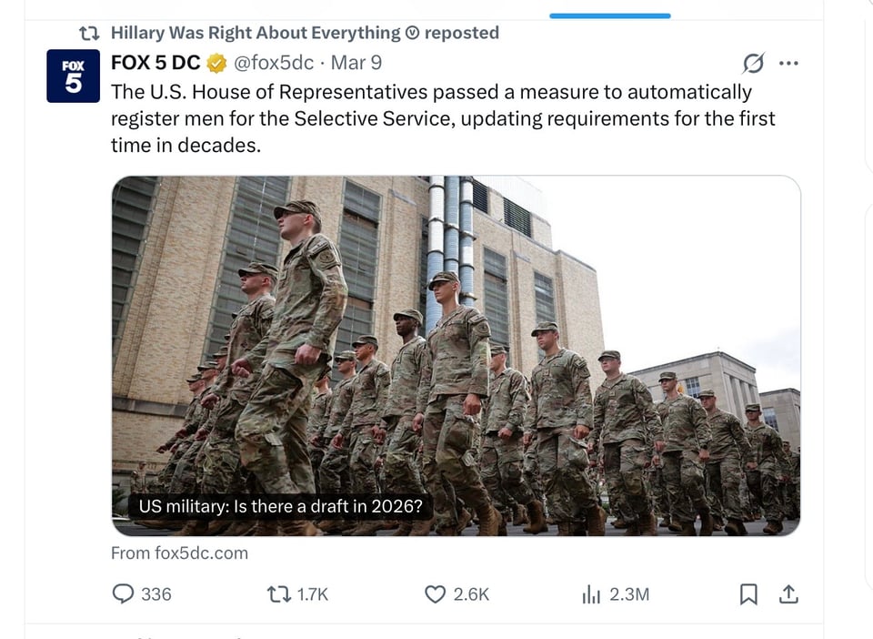 Without a rationale for this war, Republicans are now considering a draft, to put more young men in harm’s way.