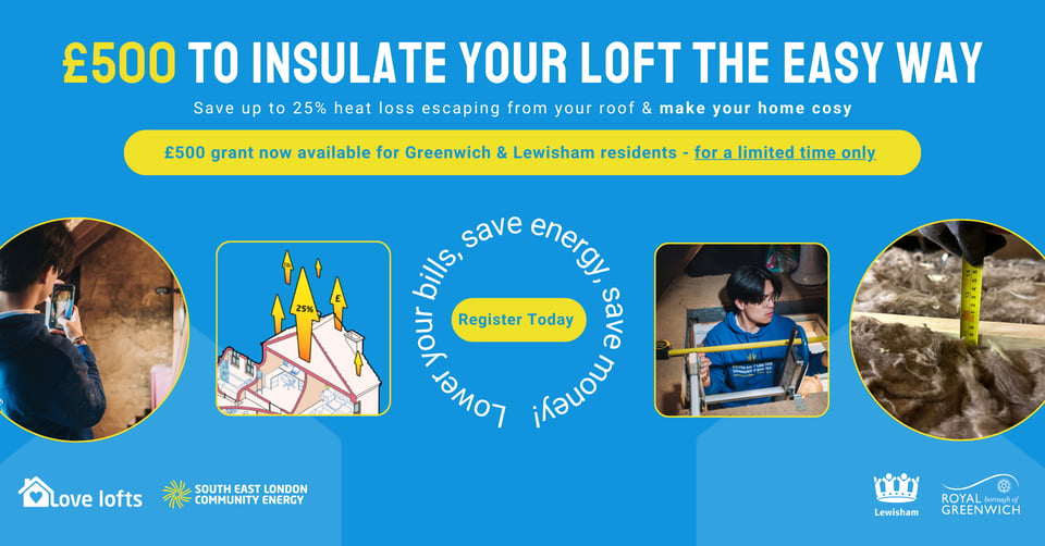 GRANT UPDATE: £500 for loft insulation + free help with heating systems & quick installs of small energy saving measures 