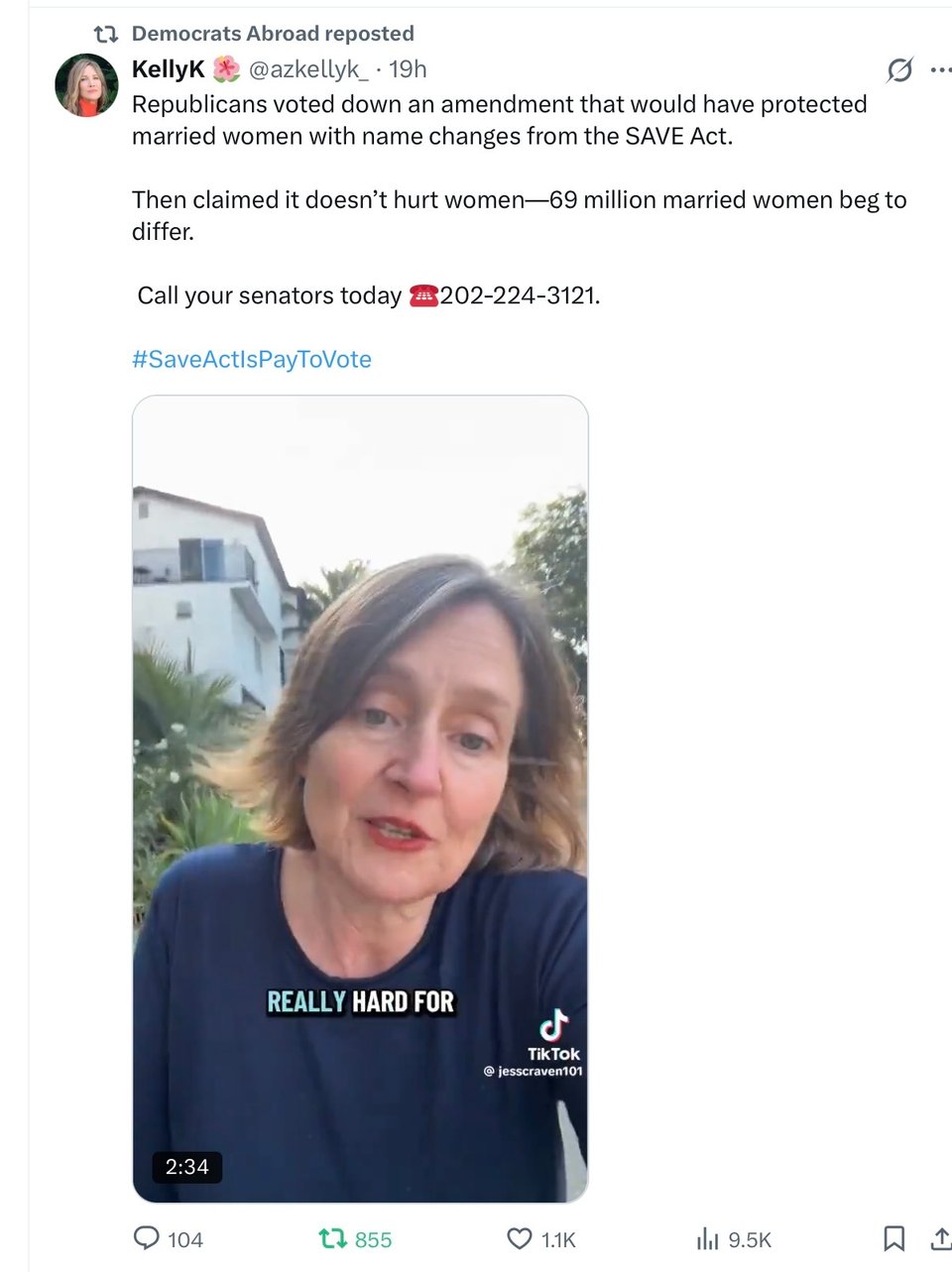 Save particularly aims at stopping women voters  