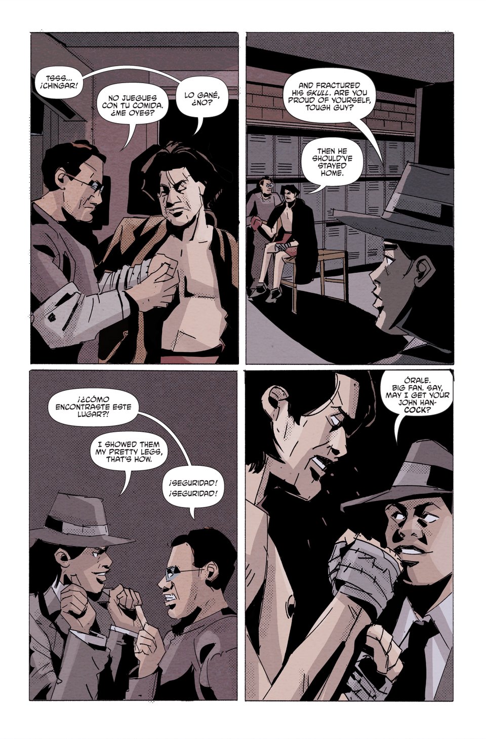 death to pachuco comic book art by rachel merrill and Lee loughridge. written and letter art by henry barajas