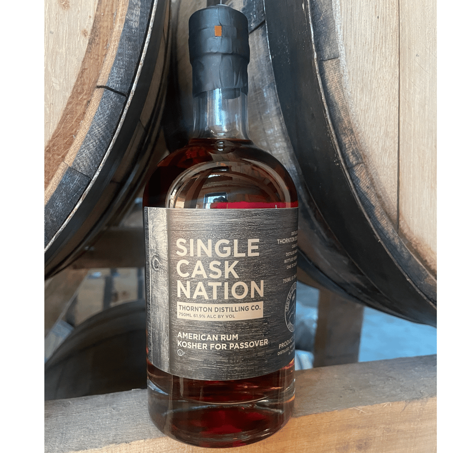 bottle of 2025 Single Cask Nation Thornton American Rum Kosher For Passover