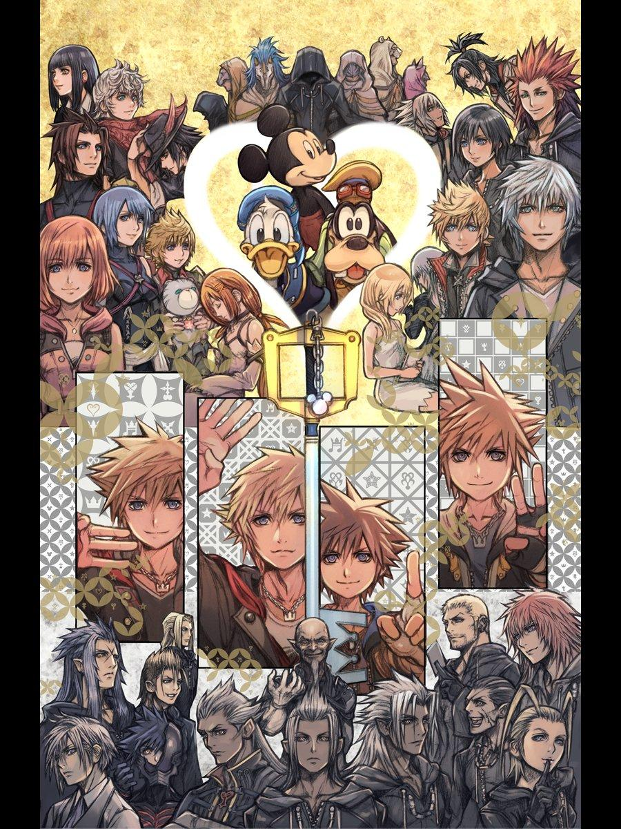 The Kingdom Hearts 20th Anniversary illustration by Tetsuya Nomura.