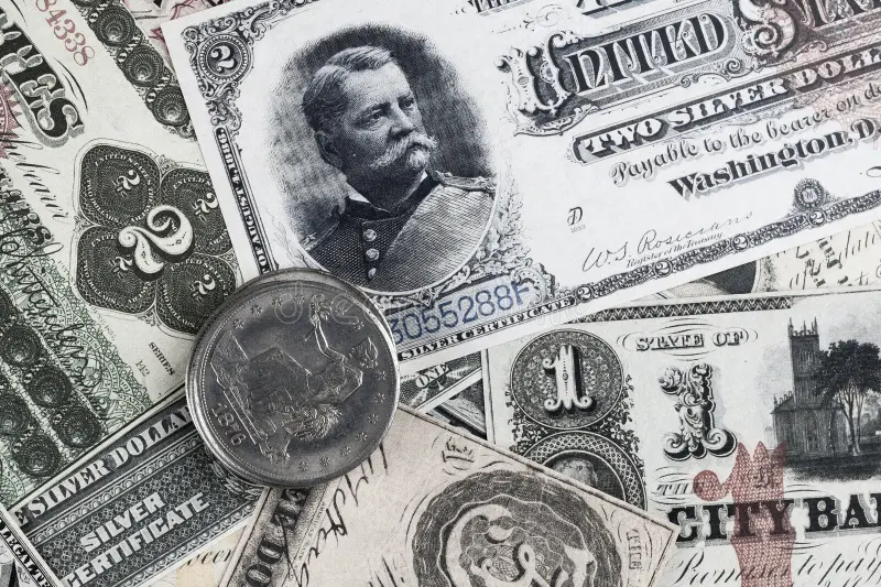 dollars coins and notes from the wild west