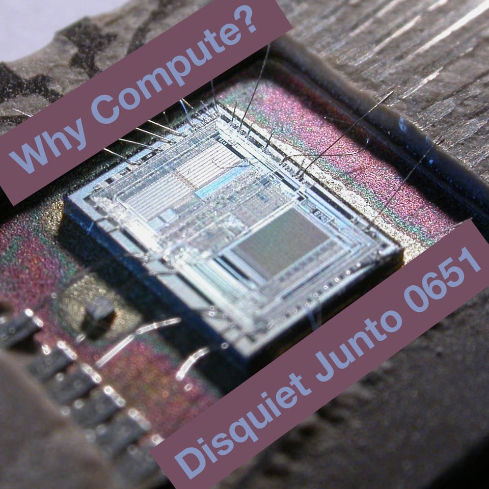 This shows a computer chip, close up, with the name and number of the Junto project on top