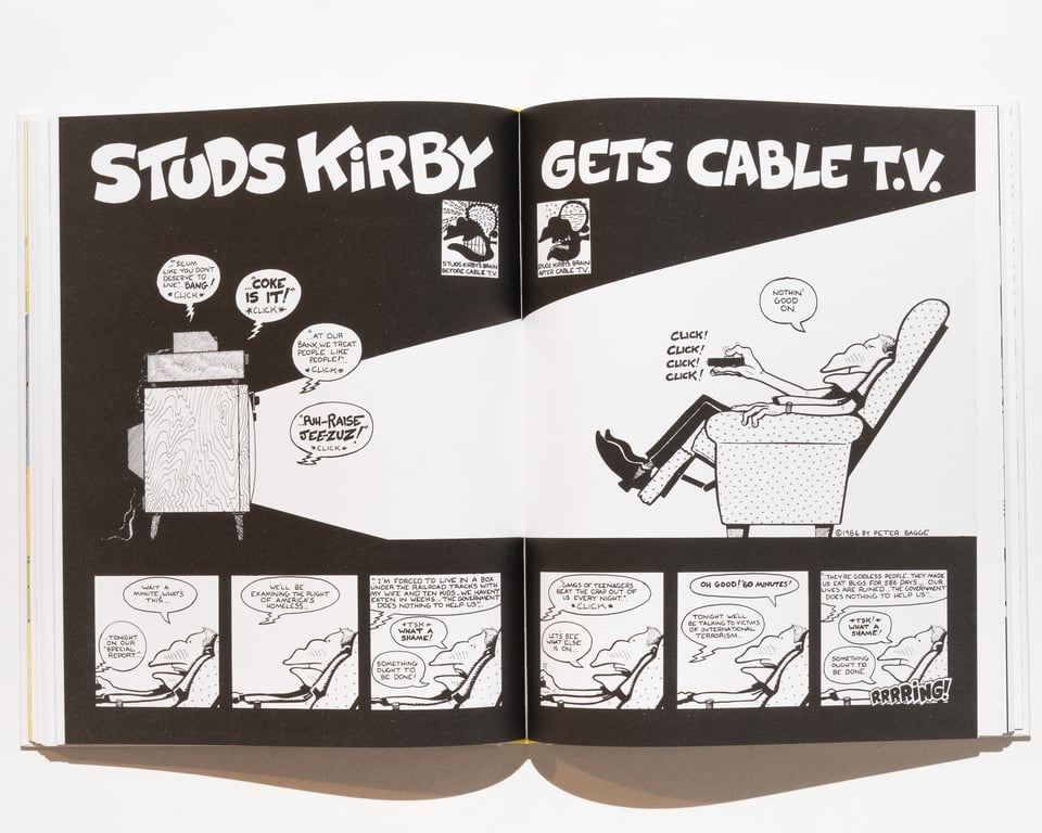 spread from Neat stuff of the story "Studs Kirby Gets Cable T.V.