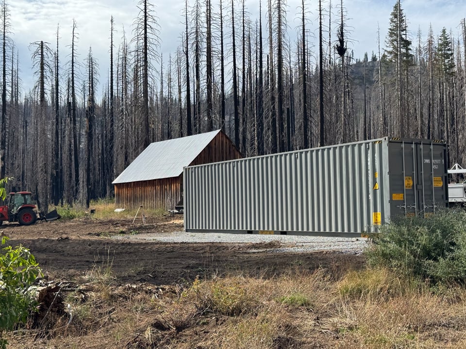 A container at the ranch