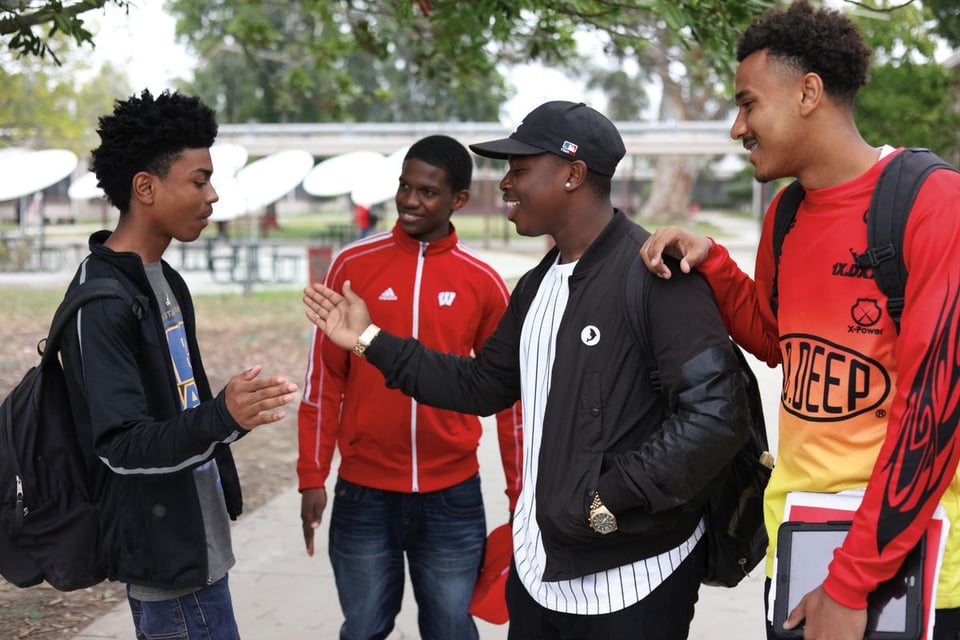 Stock photo of four young Black men