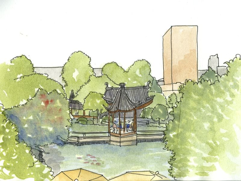 Sketch of garden